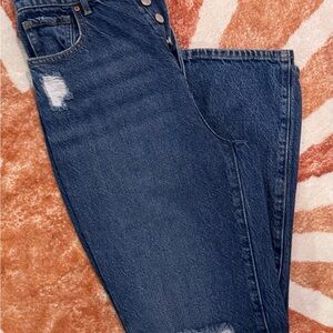 Stylish Blue Distressed Jeans